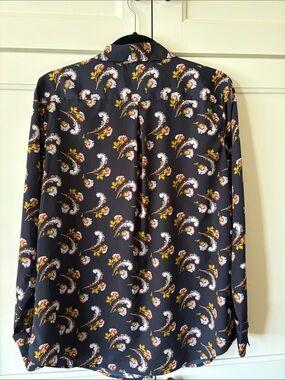 Banana Republic Blue Floral Button-Down Shirt